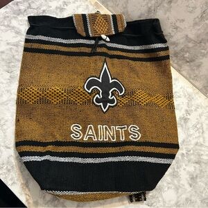 NFL New Orleans Saints woven tapestry drawstring bag